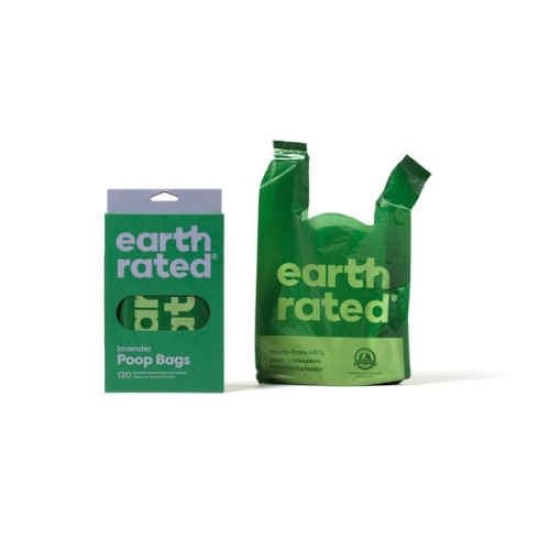 Earth Rated Poop Bags Tie Handled 120 Lavender